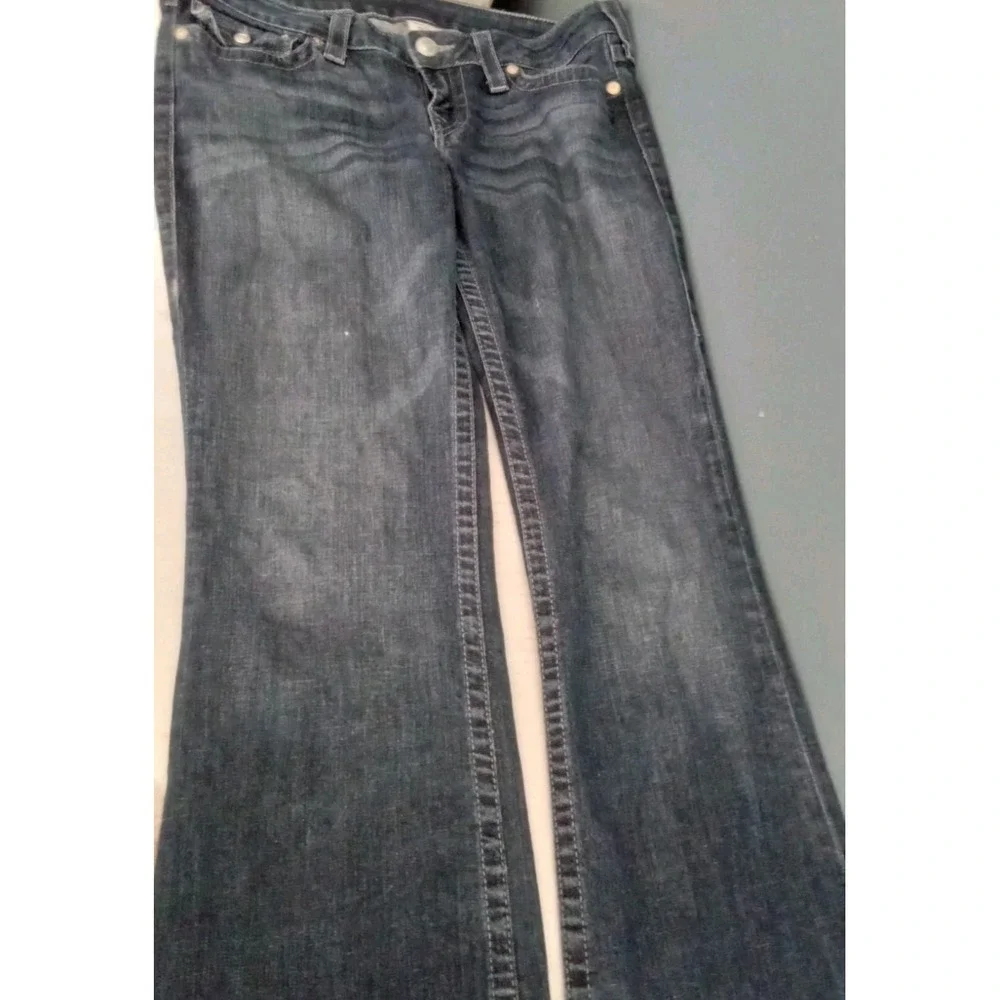 True Religion Jeans Bootcut‎ Dark Wash Embellished Pockets Denim Size?